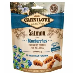 Carnilove Crunchy Snack, Laks & Blåbær | 200g