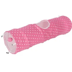 Hvalpetunnel Pink Med Prikker